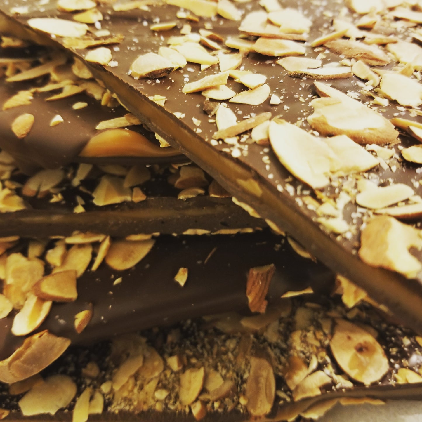 Mexican chocolate toffee double-sided. 